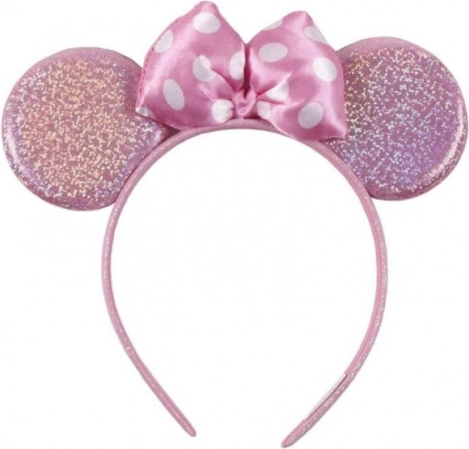 Headband with ears and polka-dot bow