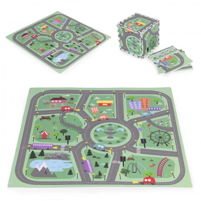 Large Eva Foam Children's Play Mat City Design