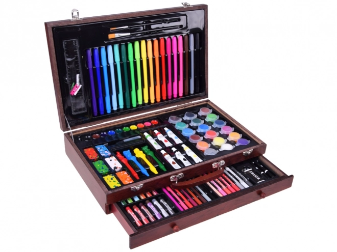 Artistic Wooden Suitcase Set for Kids