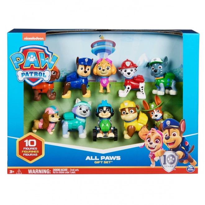 Ensemble de figurines Paw Patrol - Tous les chiots à bord