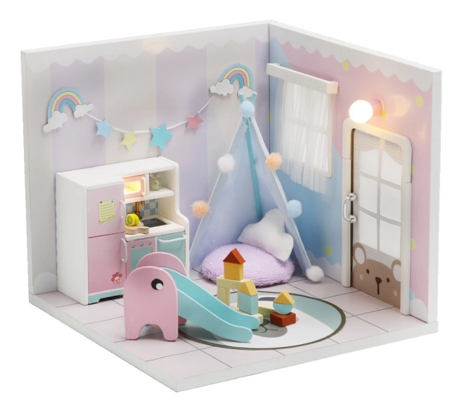 Kids Toys Rainbow House Miniature