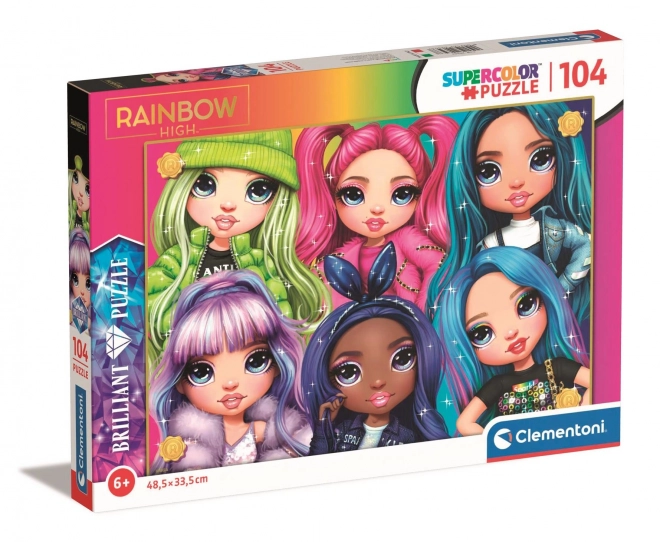 Rainbow High Brilliant Puzzle by Clementoni 104 Pieces