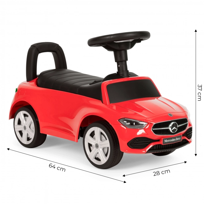 Red Mercedes Ride-On Car with Interactive Steering Wheel Sounds