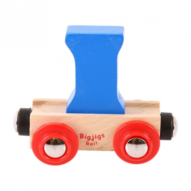 Bigjigs Rail Wooden Train Carriage Letter I