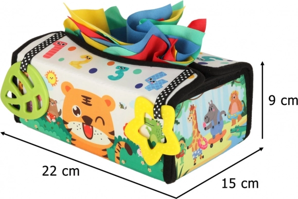 Sensory Montessori Toy with Handkerchiefs and Mat 2 in 1