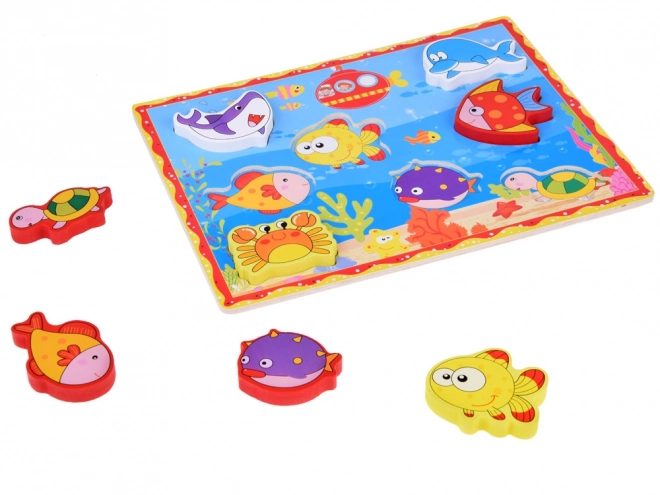 Wooden Puzzle Underwater World Fish Set