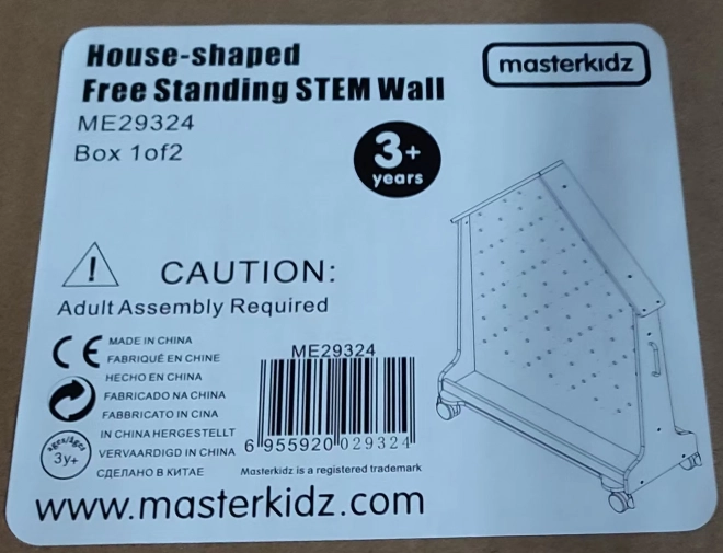 Wooden Standing Board STEM in House Shape