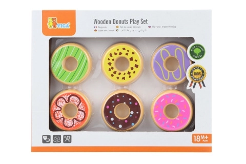 Wooden Donuts for Toddlers