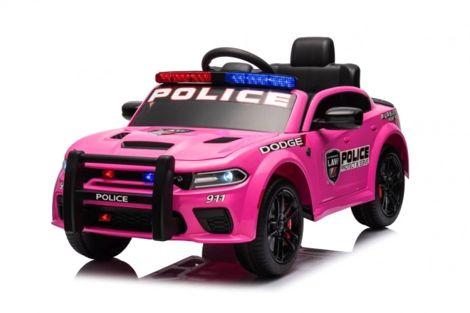 Pink Dodge Charger Ride-On Police Car