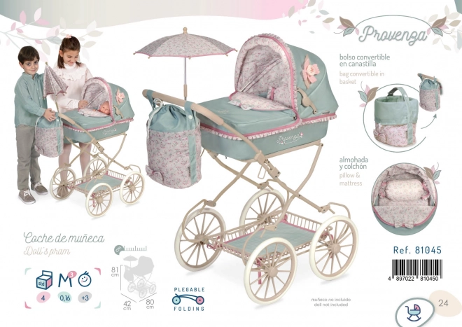 Folding Doll Stroller with Bag and Accessories