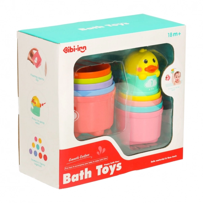 Colorful Bath Stacking Cups by Bibi-inn