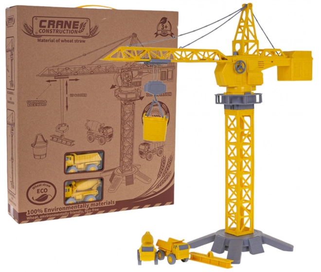 Eco Crane and Construction Vehicles Playset