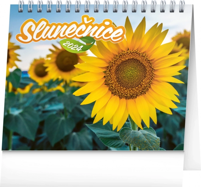 Desk Calendar Sunflowers with Inspirational Quotes 2024