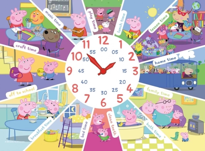 Peppa Pig Clock Puzzle XL 60 Pieces