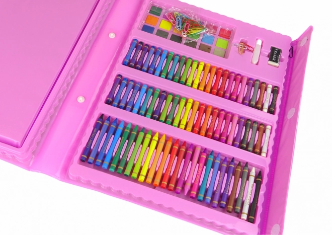 Pink Art Case Set with 208 Pieces