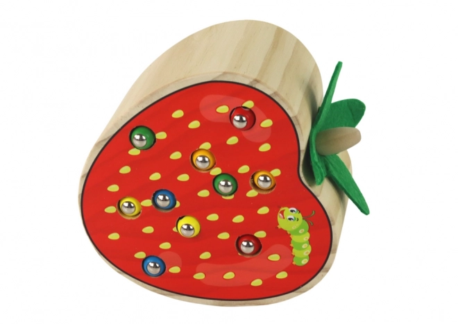 Wooden Magnetic Catch the Bug Game Strawberry