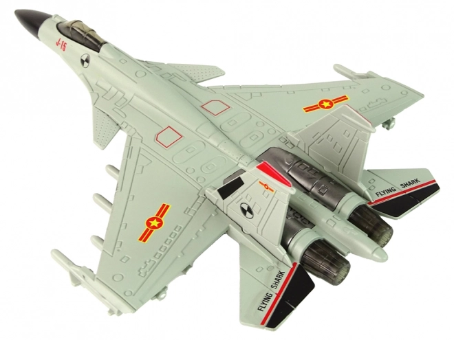 Friction-Powered Fighter Jet Gray 1:72 Scale