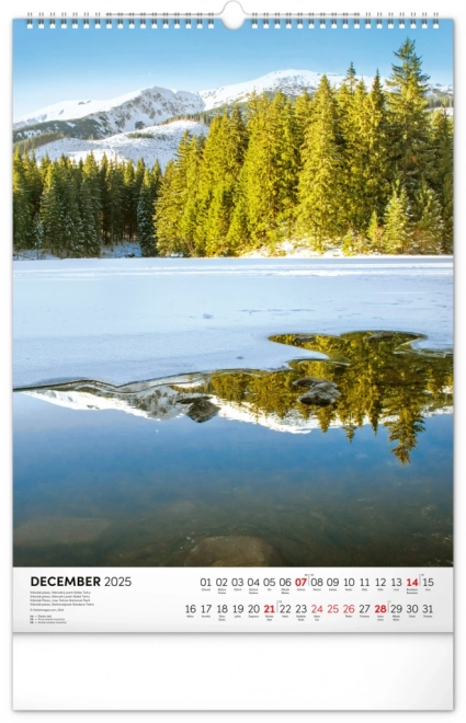 Wall Calendar Slovakian National Parks 2025