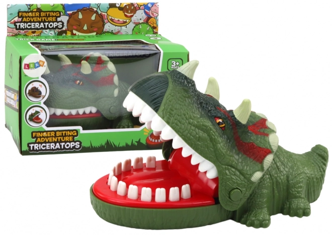 Biting Dinosaur Triceratops Game with Lights and Sounds