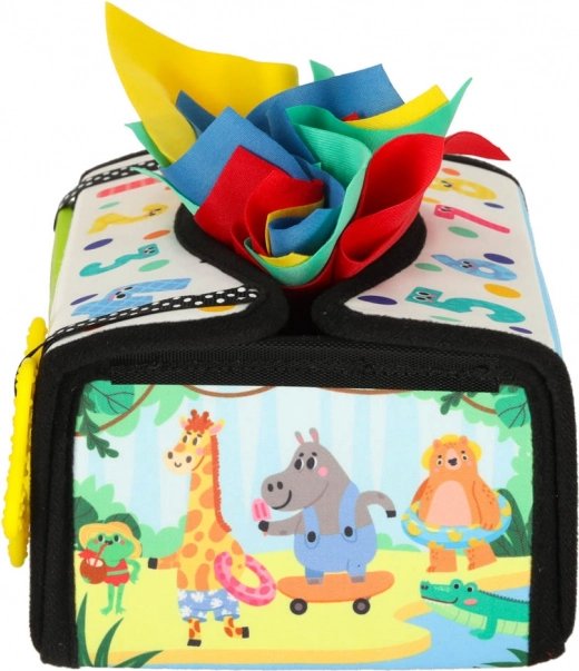 Sensory Montessori Toy with Handkerchiefs and Mat 2 in 1