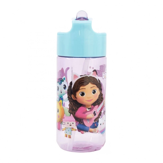 Children's Water Bottle with Straw Gabby's Dollhouse