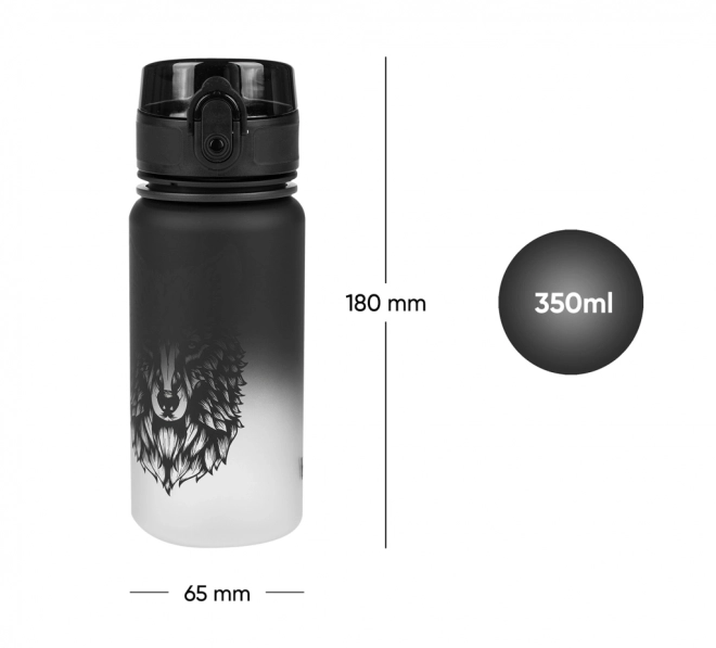 Baagl tritan water bottle with wolf gradient