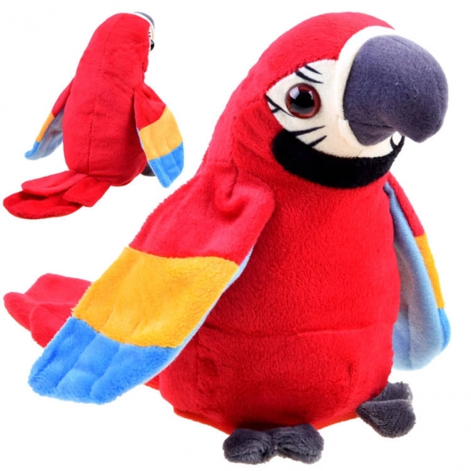 Colorful Talking Plush Parrot – red