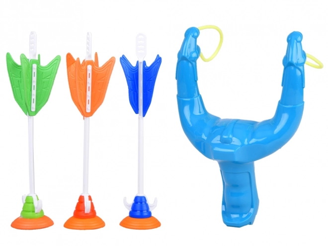 Dexterity Toy Slingshot with Darts