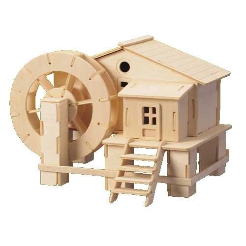 Wooden 3D Puzzle Water Mill