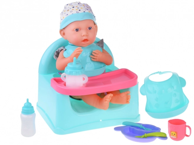 Baby Doll Set with Stroller, Cradle, and Bath Accessories