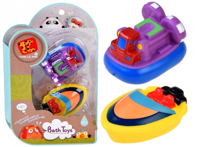 Rubber Bath Toys Ship and Boat Set