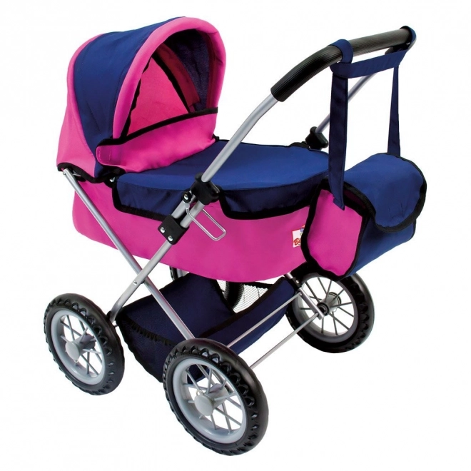 Big Toy Stroller with Bag - Pink and Blue