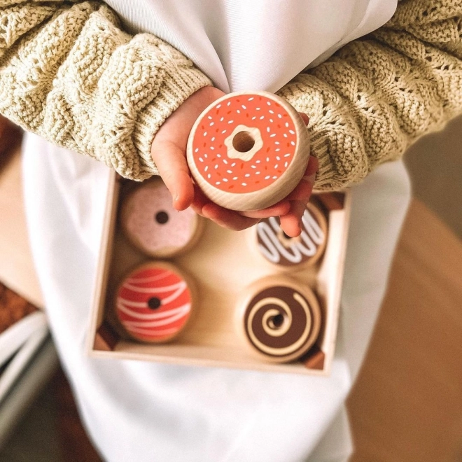 Wooden Donut Box by Bigjigs Toys