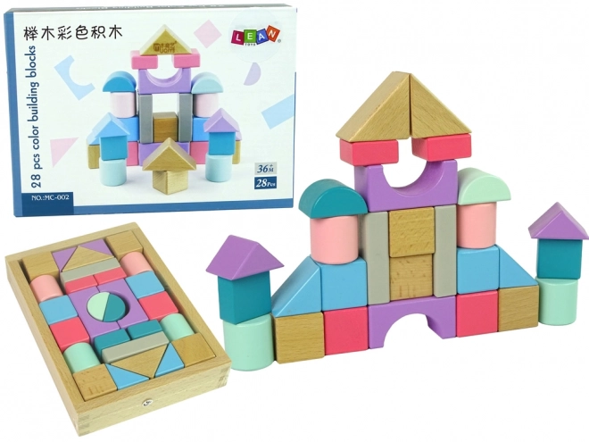 Wooden Pastel Blocks Set for Kids