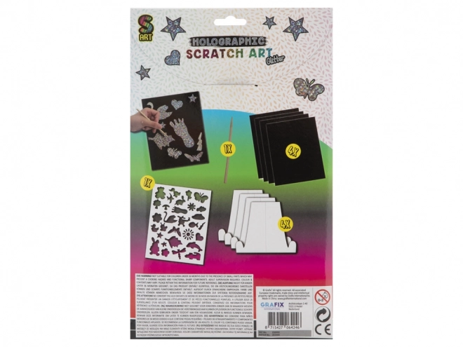 Glitter Scratch Art Animals Set