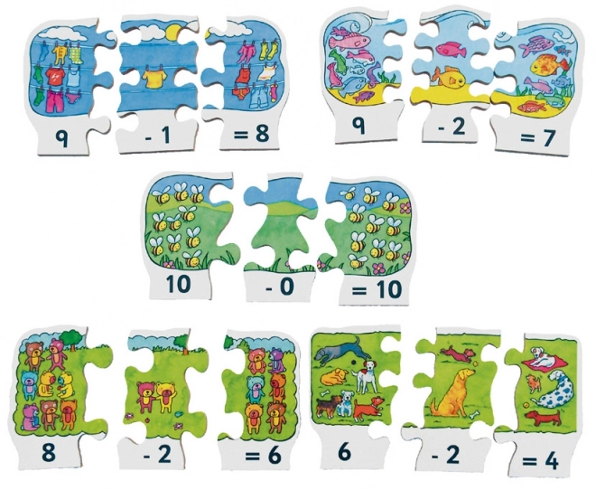 Subtraction Wooden Puzzle 30 Pieces by Just Jigsaws