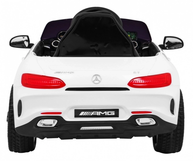 Mercedes Benz GT baterie pro děti Bílá + dálkové ovládání + pomalý start + MP3 LED