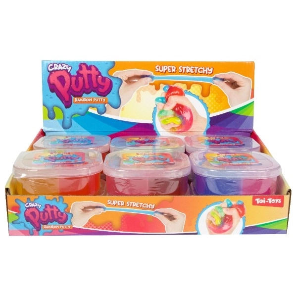 Rainbow Slime Toy in Plastic Container