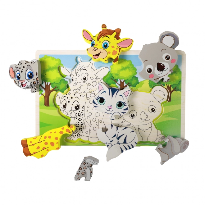 Wooden Animal Puzzle 8 Pieces