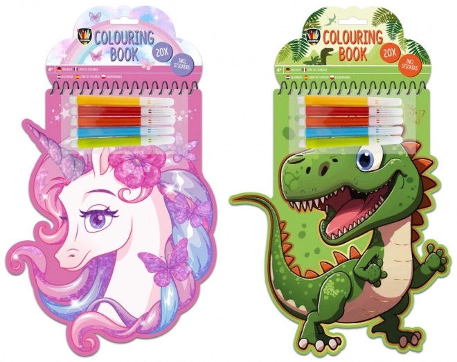 Coloring Book for Kids with Markers and Stickers