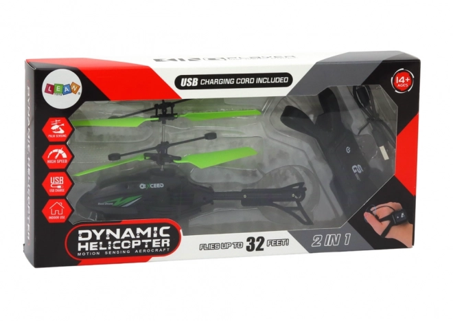 Hand-Controlled Drone Black and Green