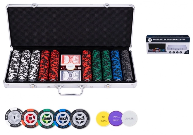 Poker Set in a Case, Low Values