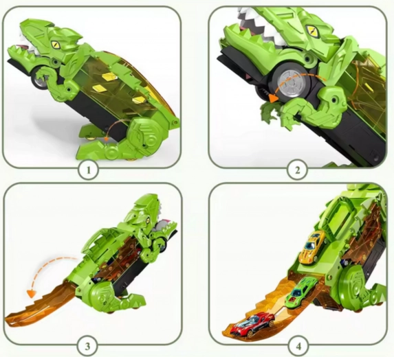 Fold-out ramp for fast races