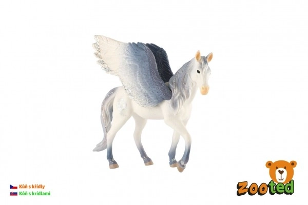 White and Gray Winged Horse Toy