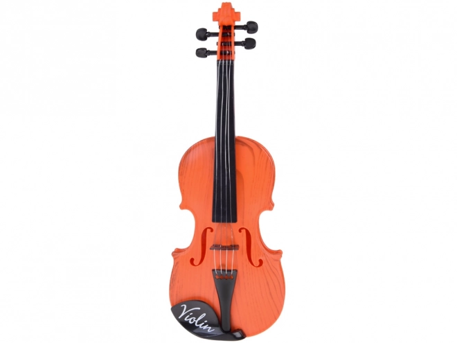 Plastic Toy Violin with Bow for Kids 42 cm – Light Brown