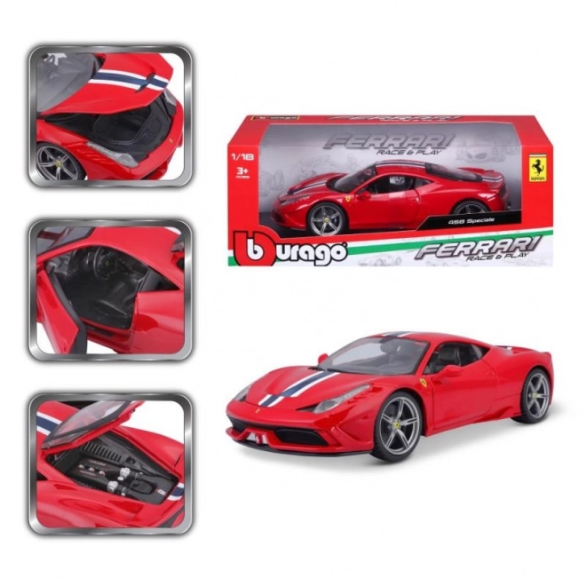 Ferrari 458 Speciale Red Diecast by Bburago