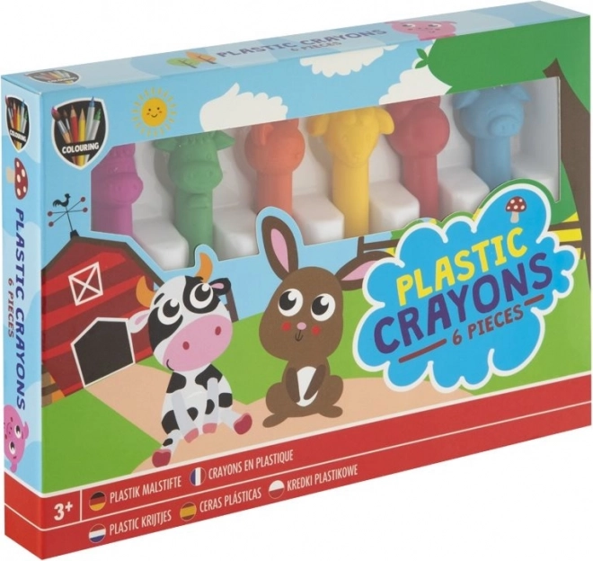 Grafix Colorful Animal Crayons Set