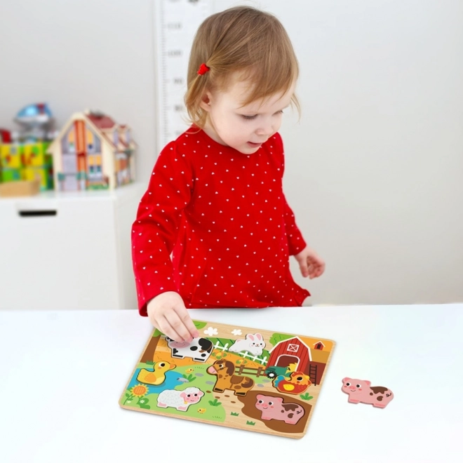 Insteekpuzzel Boerderij voor kinderen van 2Kids Toys