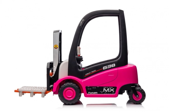 Pink Battery-Powered Forklift