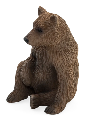 Grizzly Bear Cub Figurine